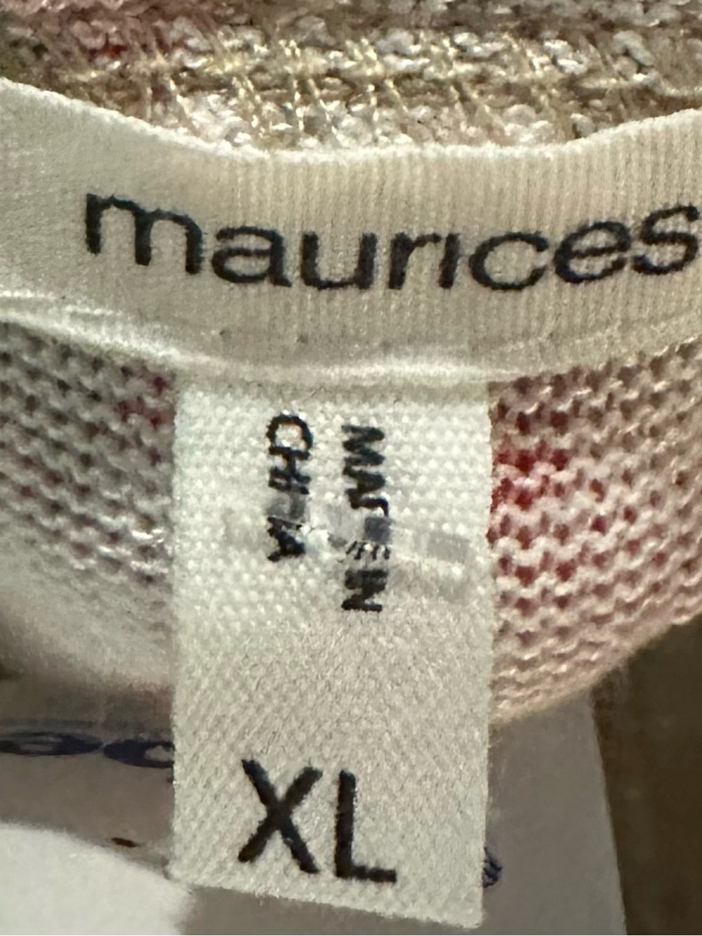 Maurices Cream Knit Top with Soft Pink Accent - Picture 3 of 3
